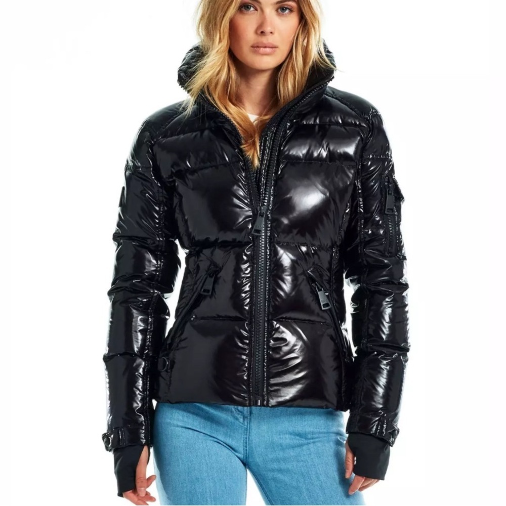 SAM. Down Freestyle Jacket  Funnel Neck Black  Caviar Puffer Jacket sz small